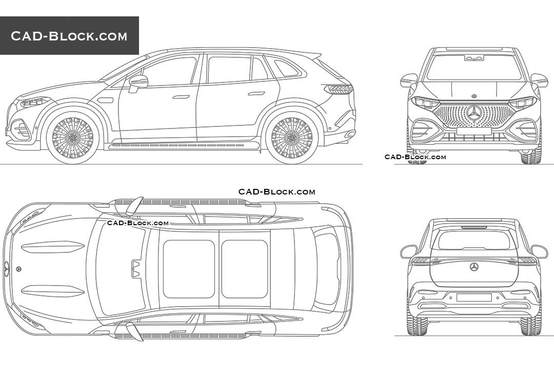 Mercedes-Benz EQS SUV - CAD Blocks, AutoCAD file