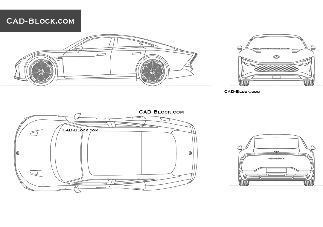 Mercedes-Benz Vision EQXX - CAD Blocks, AutoCAD file