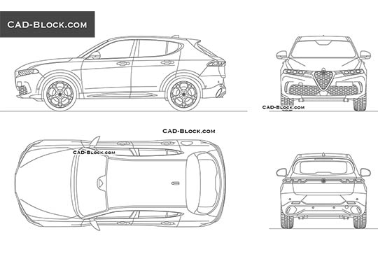 Alfa Romeo Tonale - download vector illustration