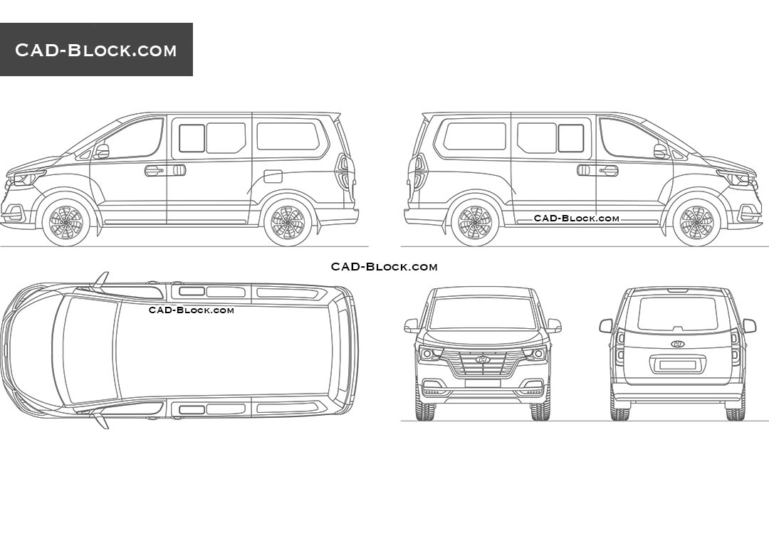 Hyundai H1 Grand Starex - CAD Blocks, AutoCAD file