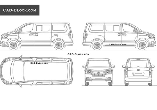 Hyundai H1 Grand Starex - download vector illustration