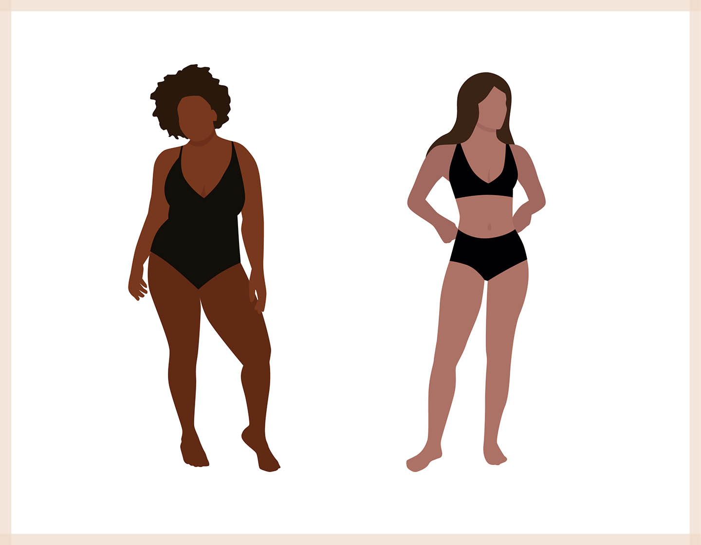 Women in Swimsuit - Vector Illustration - 2