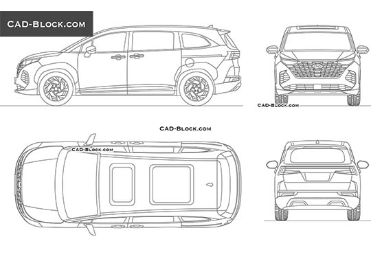 Hyundai Custo MPV - download vector illustration