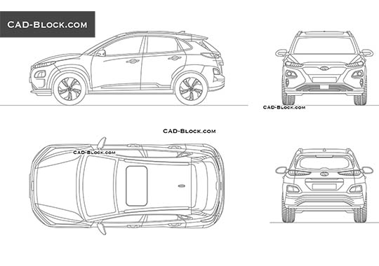 Hyundai Encino EV (2021) - download vector illustration