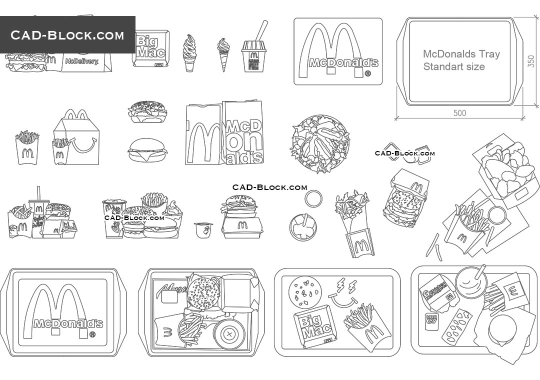 McDonald's Menu - CAD Blocks, AutoCAD file