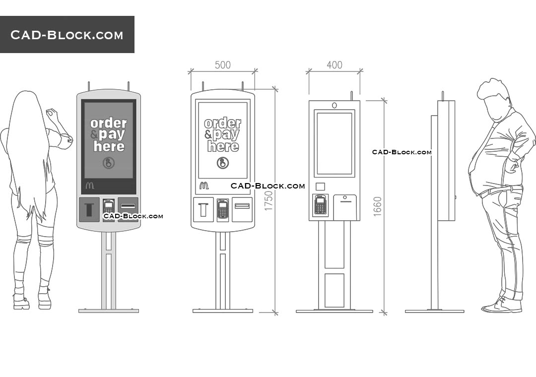 McDonald's Self Ordering Kiosk - CAD Blocks, AutoCAD file