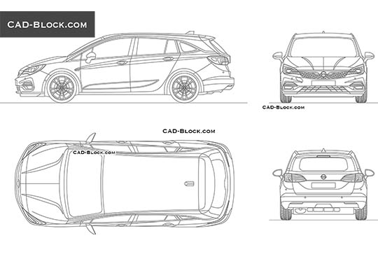 Opel Astra Sports Tourer - download vector illustration