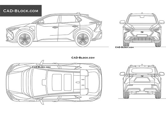 Subaru Solterra - download vector illustration