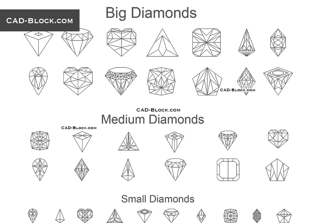TON Diamonds - CAD Blocks, AutoCAD file