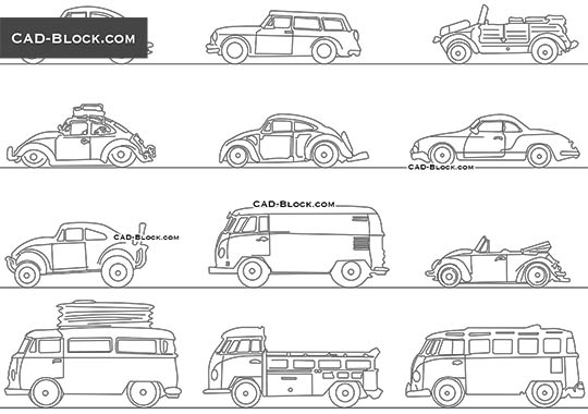Cartoon Cars - download vector illustration
