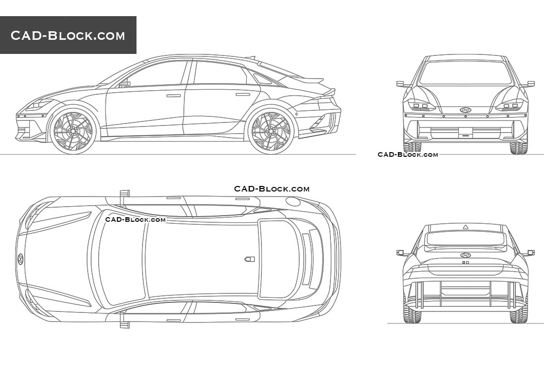 Hyundai Ioniq 6 - CAD Blocks, AutoCAD file
