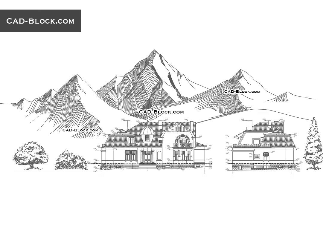 Mountain Background - CAD Blocks, AutoCAD file