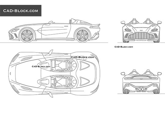 Aston Martin V12 Speedster DBR 1 - download vector illustration