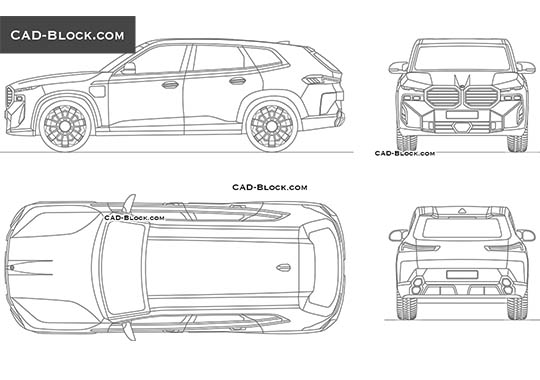 BMW XM - download vector illustration