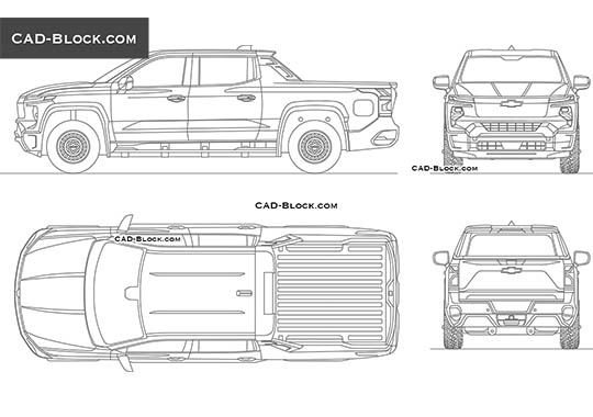 Chevrolet Silverado EV WT - download vector illustration