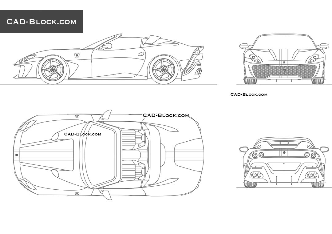Ferrari SP51 - CAD Blocks, AutoCAD file