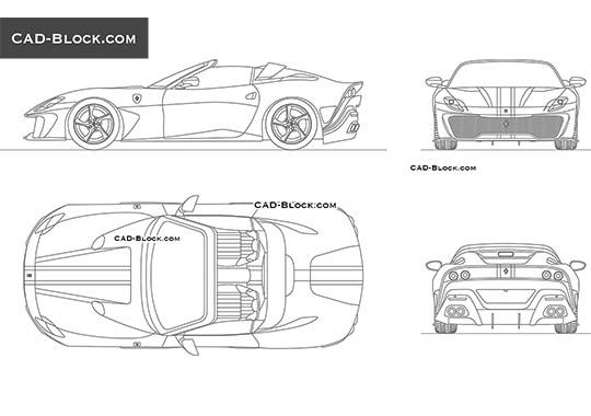 Ferrari SP51 - download vector illustration
