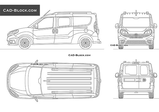 Fiat Doblo Combi L2H1 - download vector illustration