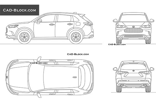 Honda ZR-V - download vector illustration
