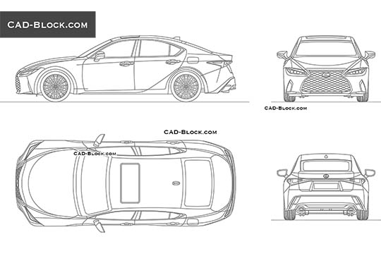 Lexus IS - download vector illustration