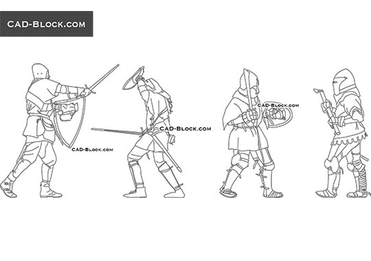 Medieval Warriors - download vector illustration