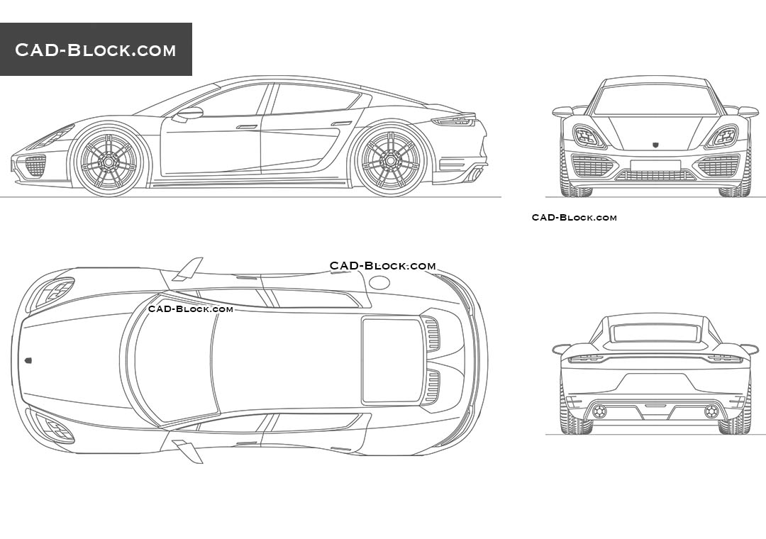 Porsche 960 Turismo - CAD Blocks, AutoCAD file