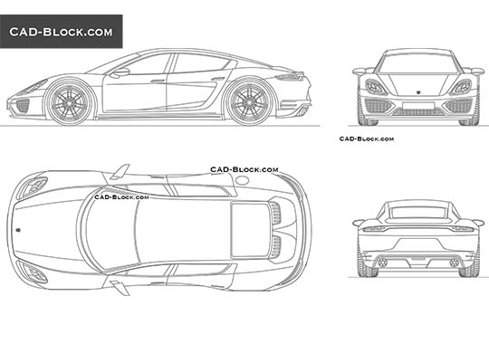 Porsche 960 Turismo - download vector illustration