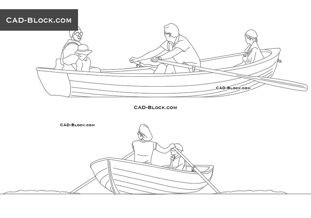 Rowboat - CAD Blocks, AutoCAD file
