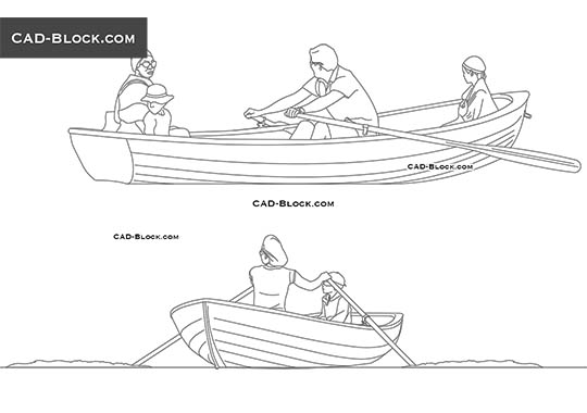 Rowboat - download vector illustration