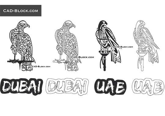 UAE Falcon - download vector illustration