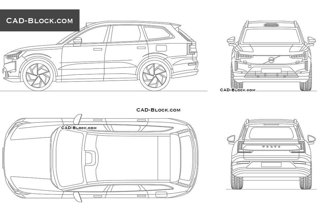 Volvo EX90 - CAD Blocks, AutoCAD file