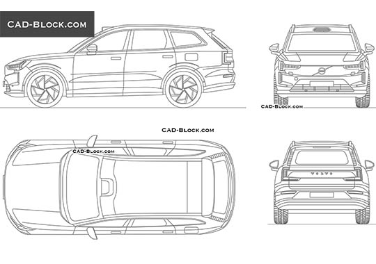 Volvo EX90 - download vector illustration