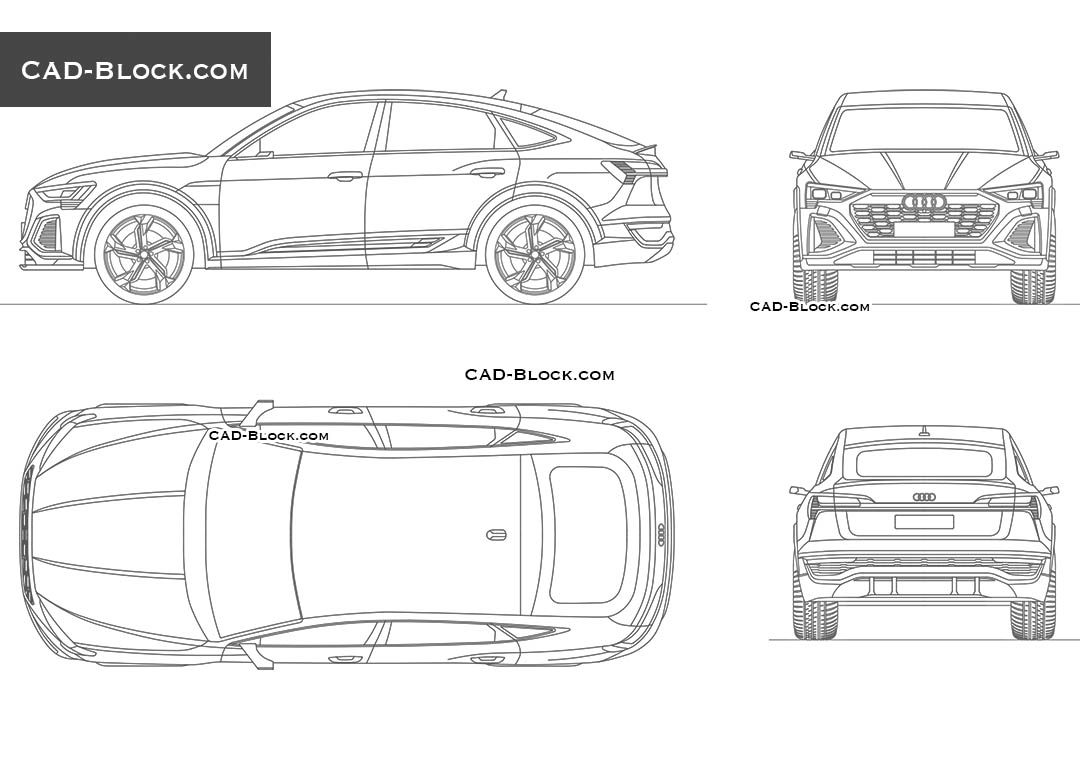 Audi SQ8 Sportback e-tron - CAD Blocks, AutoCAD file
