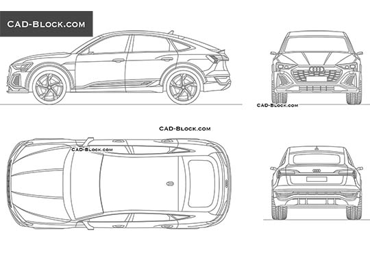 Audi SQ8 Sportback e-tron - download vector illustration