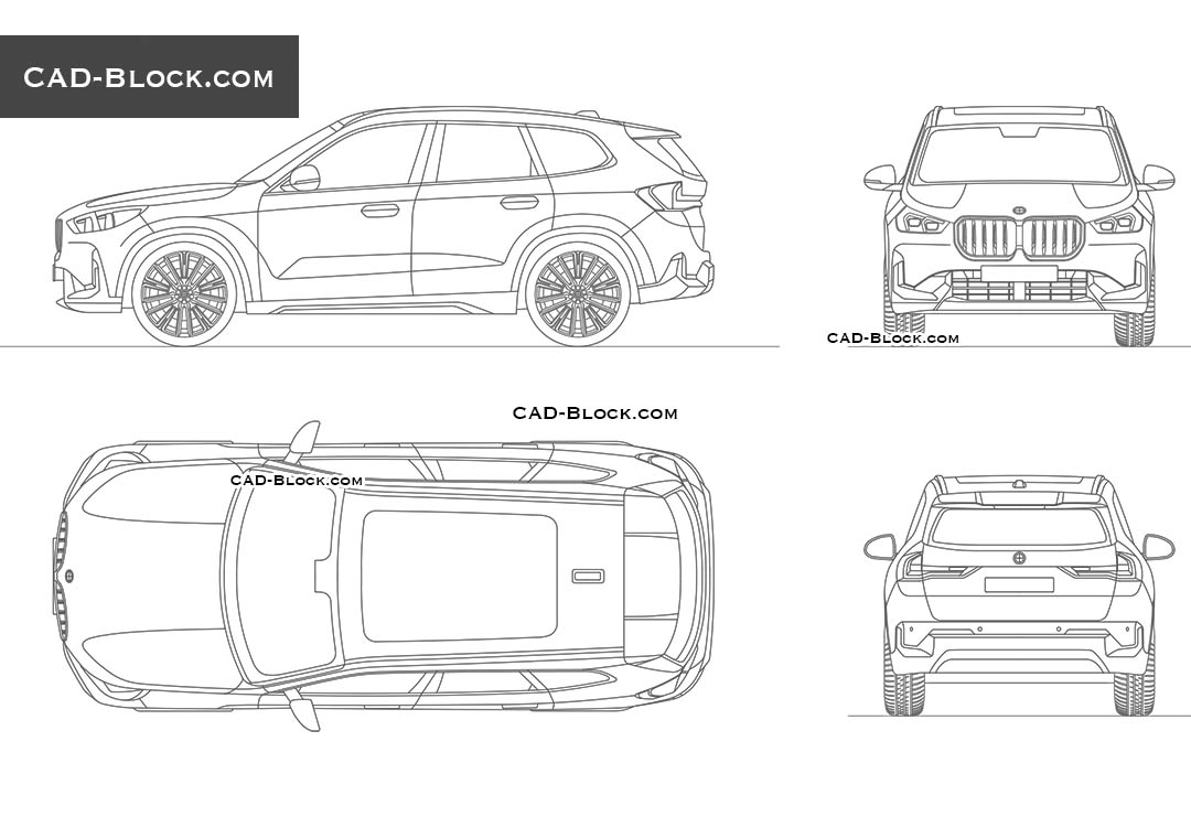 BMW iX1 - CAD Blocks, AutoCAD file