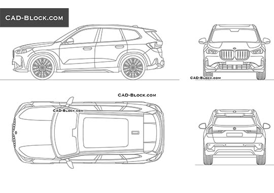 BMW iX1 - download vector illustration