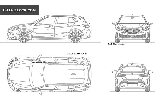BMW M135i (F40) - download vector illustration