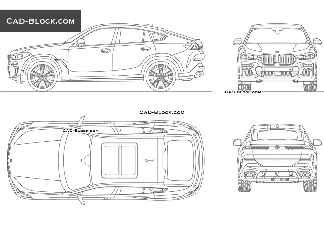 BMW X6 M50i - CAD Blocks, AutoCAD file