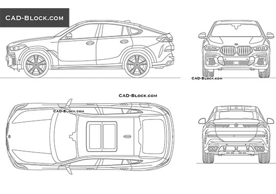 BMW X6 M50i - download vector illustration
