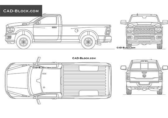 Dodge Ram 3500 Tradesman - download vector illustration