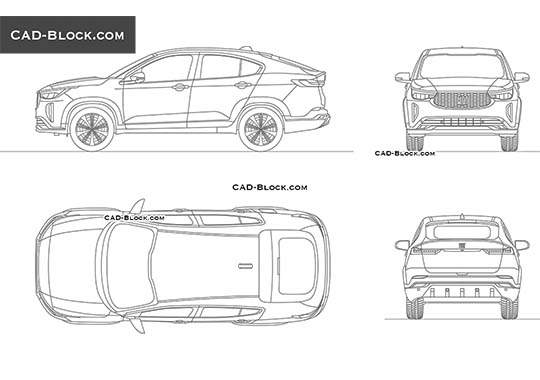 Fiat Audace Fastback - download vector illustration