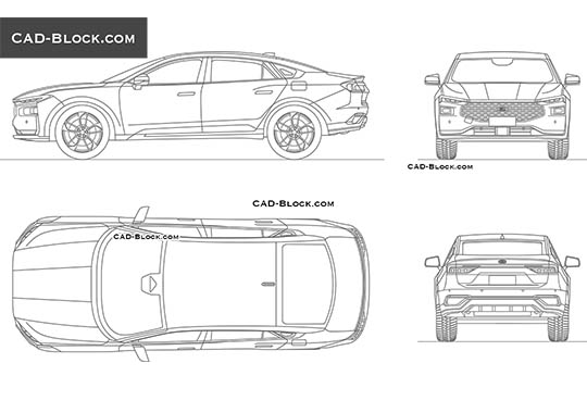 Ford Mondeo ST Line - download vector illustration