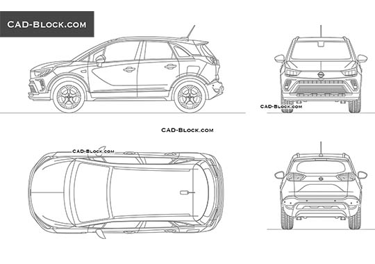 Opel Crossland X - download vector illustration