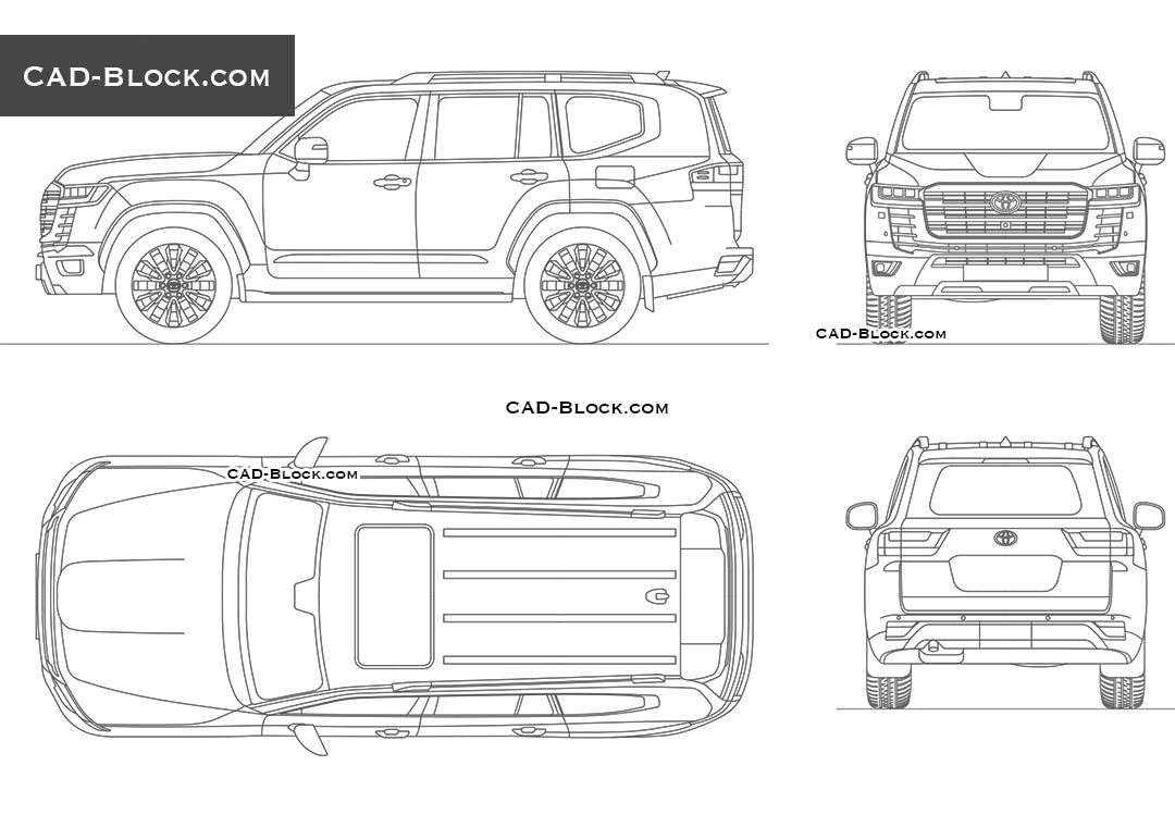 Toyota Land Cruiser 300 - CAD Blocks, AutoCAD file