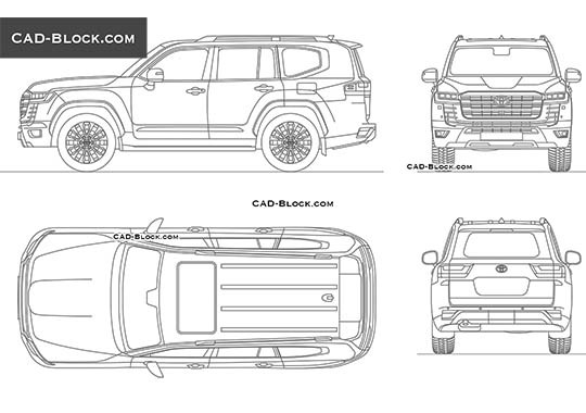 Toyota Land Cruiser 300 - download vector illustration
