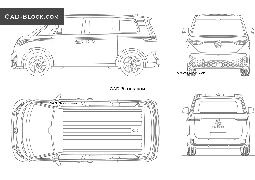 Volkswagen ID Buzz - CAD Blocks, AutoCAD file