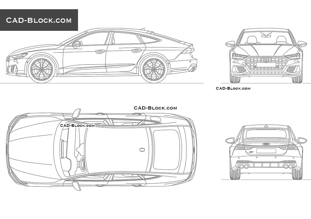 Audi S7 Sportback - CAD Blocks, AutoCAD file