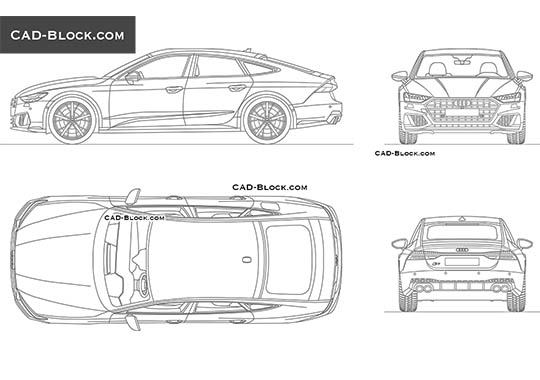 Audi S7 Sportback - download vector illustration