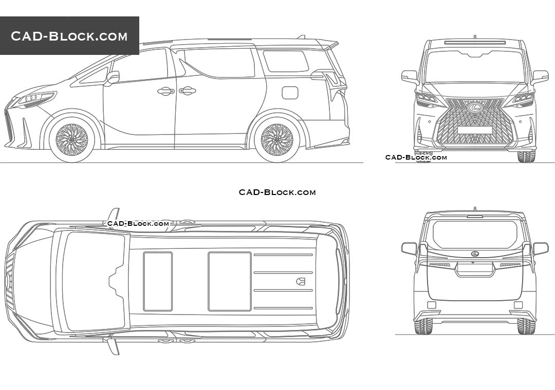 Lexus LM Hybrid - CAD Blocks, AutoCAD file