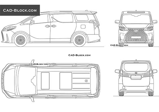 Lexus LM Hybrid - download vector illustration